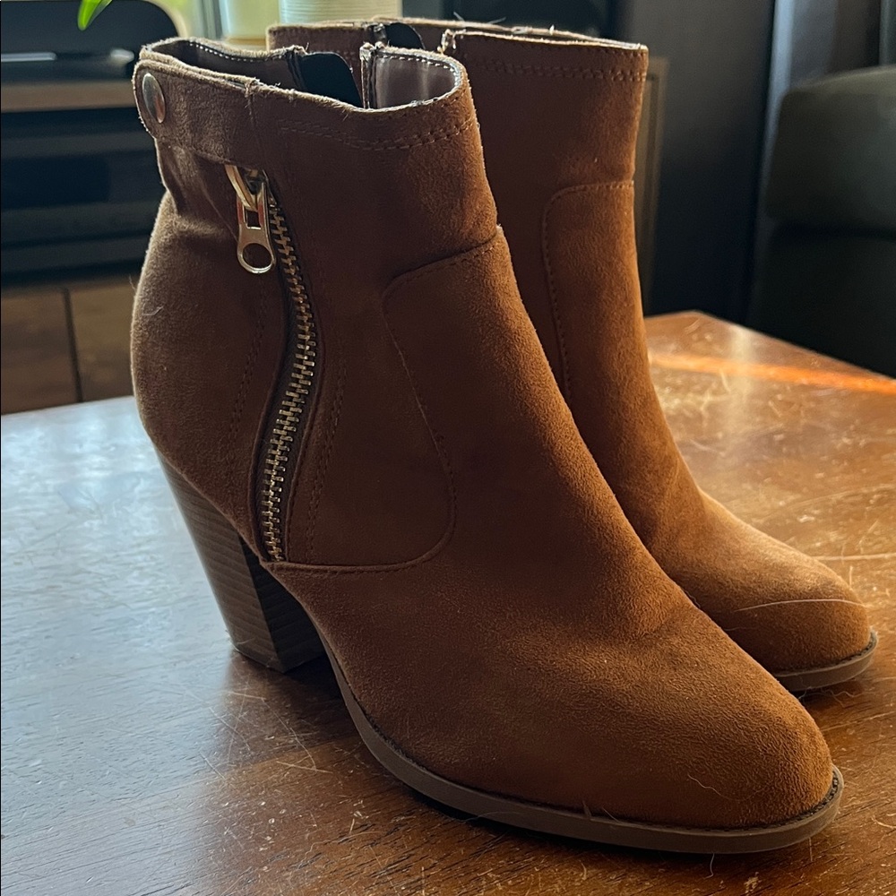 Brown Suede Ankle Boots